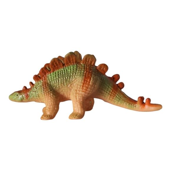 Vintage Stegosaurus Dinosaur Action Figure1997 Prehistoric Jurassic Rubber - Picture 1 of 3